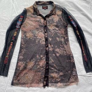 Biya Johnny Was micromesh blouse size small